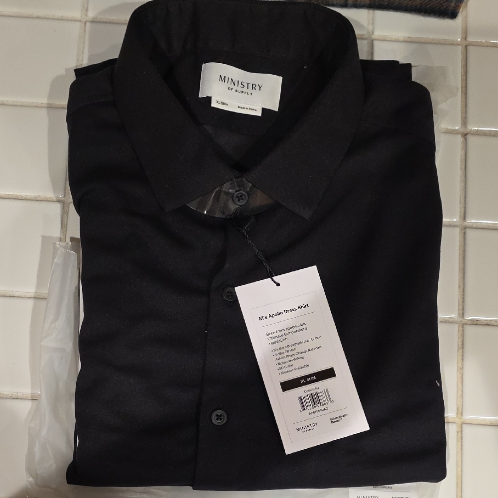 Ministry of Supply Black Dress Shirt